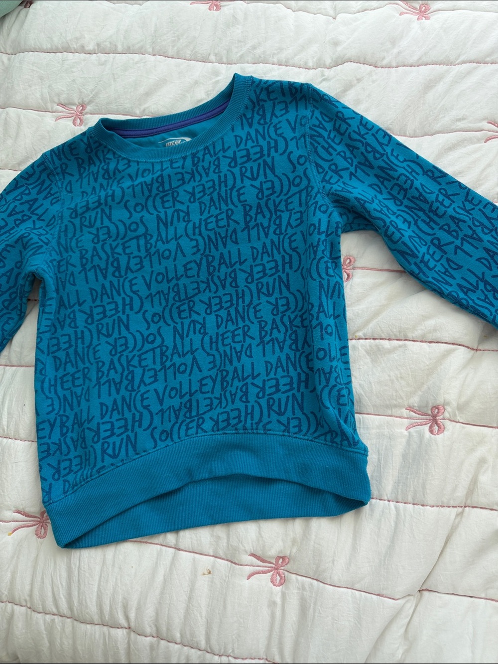 MTA Sport Teal Blue Kids' Long-Sleeve Graphic Sweatshirt